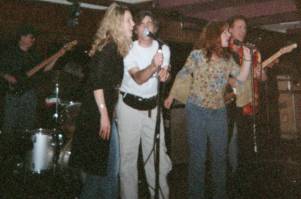 At Marlene's in Elgin the fans get up to help sing Mustang Sally.